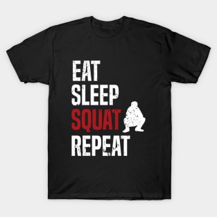 Eat Sleep Squat Repeat Slav Squat T-Shirt